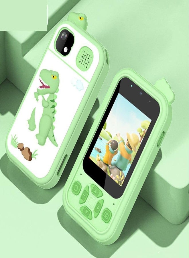 BLiSS HUES Kids Smartphone Toy with MP3 Music Player Dual Camera for Selfies in-Built Games 2.4" Screen 8MP Camera Toys for Boys & Girls (Z-7 Green) - Image 1